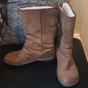 Brown calf high Uggs